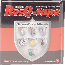 ResQ-tape Bruin 25.4mm x 3.65mtr x 5mm