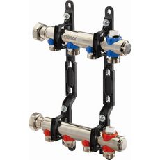 Uponor 2-groeps verdeler H 1"SN 2XG3/4"MT c/c50mm (L=122mm)