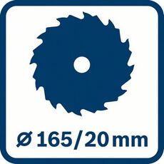 Cirkelzaagmachine GKS 165 (Afzuigadapter, HM-zaagblad 165 mm, 2 image