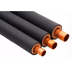 Aircotube koelleiding geisoleerd zwart Ø 1/4" (recht 4 meter) SP2-B, Enkele maten: 1/4", Aantal meter per rol: 4 meter, Kleur: Zwart