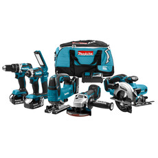 MAKITA 18 V Combiset (klop)boren, (slag)schroeven, zagen en slijpen
