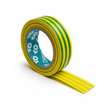 VÉDÉ PVC tape geel/groen 15mm x 10 mtr