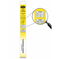 Hardsoldeer zilver fosfor staaf 500x3mm Ag2CuP 1kg rond, Legering : Ag2CuP, Diameter : 3mm, Gewicht inhoud : 1 kg