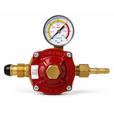 Instelbaar reduceerventiel Pol x 3/8" LH +manometer