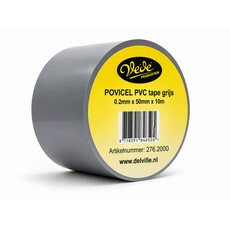 VÉDÉ POVICEL PVC isolatie tape grijs 5cm x 0,2mm x 10mtr, Kleur: Grijs