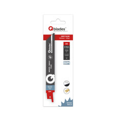 Qblades Reciprozaagblad Hout met spijkers, Flexibel, BIM, 10tpi - 150mm - Blister 5 stuks, 2 image