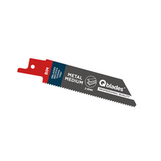 Qblades Reciprozaagblad Medium Metaal, Staal tot 8mm, BIM, 14tpi - 100mm - Blister 5 stuks