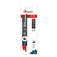 Qblades Reciprozaagblad Medium Metaal, Staal tot 8mm, BIM, 14tpi - 150mm - Blister 5 stuks, 2 image