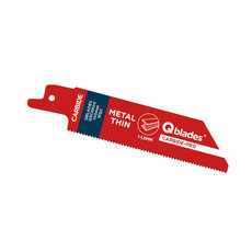 Qblades Reciprozaagblad Dun Metaal, Staal tot 1,5mm, CARB, 18tpi - 102mm, 50x longer life - p/st