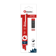Qblades Reciprozaagblad Dun Metaal, Staal tot 1,5mm, CARB, 18tpi - 150mm, 50x longer life - p/st, 2 image
