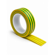 VÉDÉ PVC tape geel/groen 15mm x 10 mtr