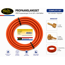 VÉDÉ Propaanslangset 10 mtr 3/8"L x Shell Walther
