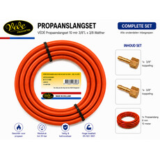 VÉDÉ Propaanslangset 10 mtr 3/8"L x 3/8 Walther