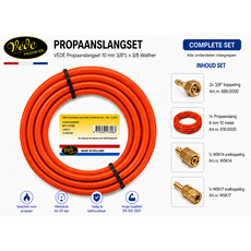 VÉDÉ Propaanslangset 10 mtr 3/8"L x 3/8 Walther