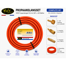 VÉDÉ Propaanslangset 10.2 mtr 3/8"L x 3/8 Walther