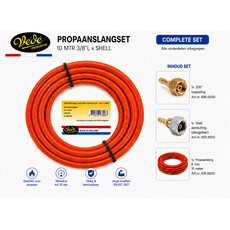 VÉDÉ Propaanslangset 10 mtr 3/8"L x Shell