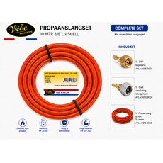 VÉDÉ Propaanslangset 10 mtr 3/8"L x Shell