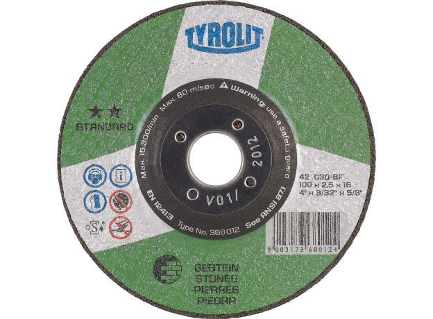 TYROLIT Slijpschijf steen 125 mm vlak  p/st, 2 image TYROLIT Slijpschijf steen 125 mm vlak  p/st, 2 image