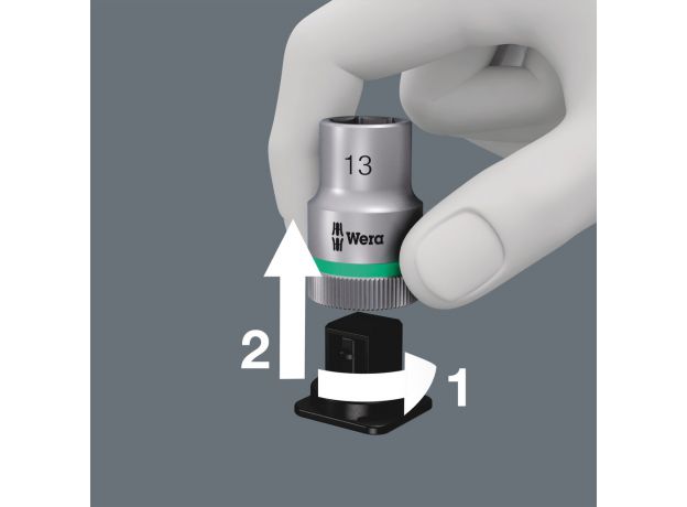 WERA Doppenset 8100SA8 1/4" 5 t/m  13 mm incl bits, 4 image WERA Doppenset 8100SA8 1/4" 5 t/m  13 mm incl bits, 4 image