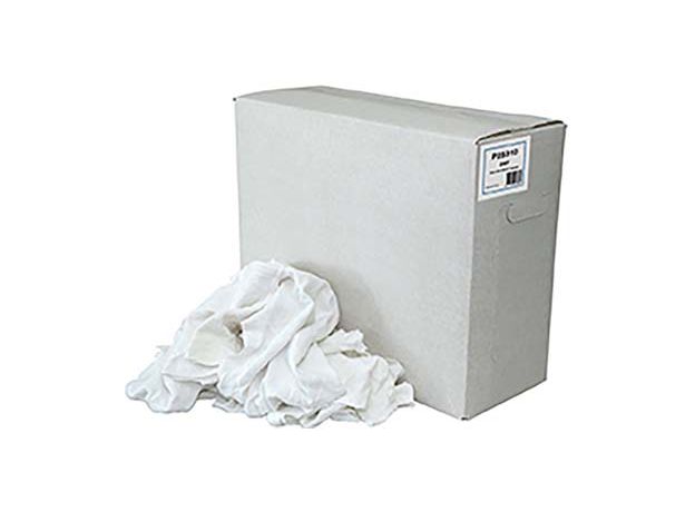 ML Poetsdoeken wit tricot in doos; 10 kg.