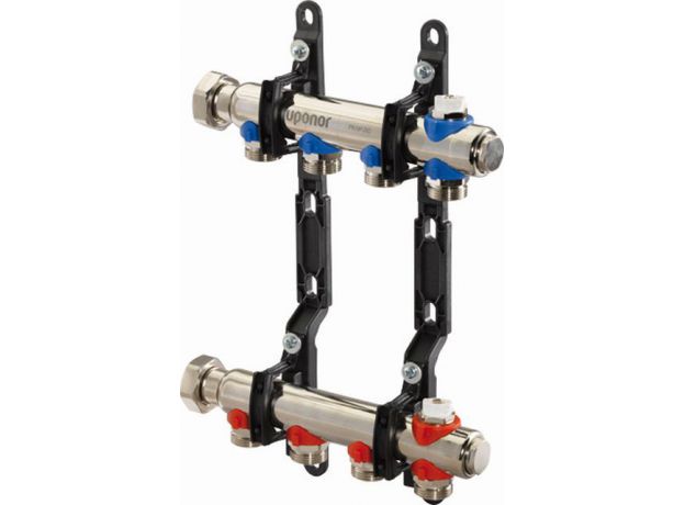 Uponor 8-groeps verdeler H 1"SN 8XG3/4"MT c/c50mm (L=422mm), 2 image