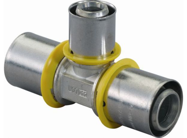 UPONOR  GAS Press T-stuk verlopend 25x20x25, 2 image