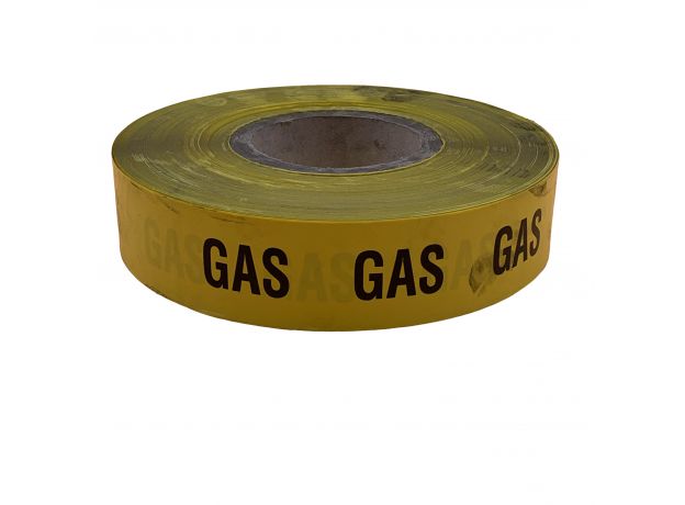 VÉDÉ Markeringslint geel met opdruk  250 mtr GAS, 2 image