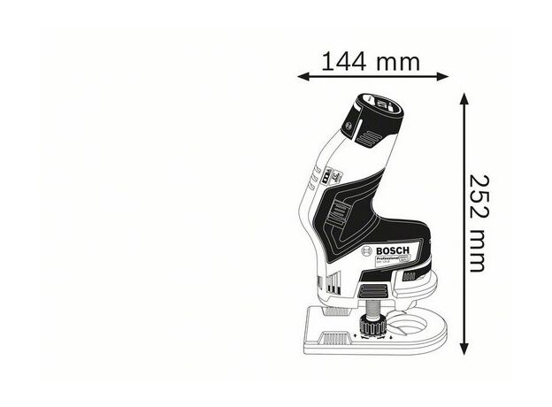 Accu kantenfreesmachine GKF 12V-8 (2x 3,0 Ah, Lader GAL 1230, 2 image