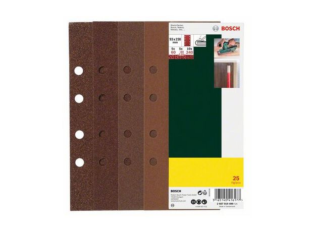 SCHUREN/POLIJSTEN MP  (SCHUURPAPIERSET VLAK PERF 93X230 25, 2 image