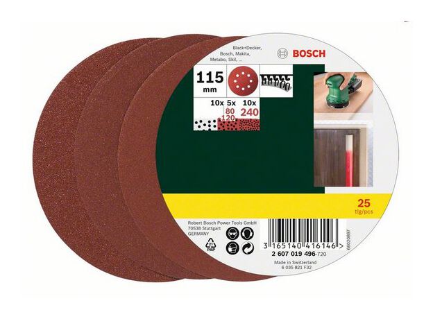 SCHUREN/POLIJSTEN MP  (SCHUURPAPIERSET EXCENTER 115MM 25-D, 2 image