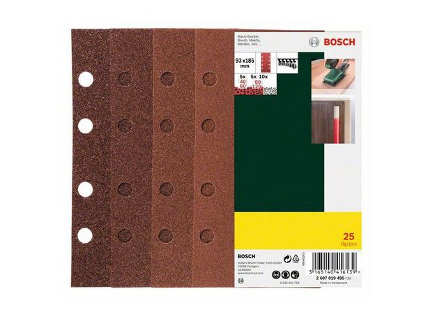 SCHUREN/POLIJSTEN MP  (SCHUURPAPIERSET VLAK 93X18525-DELIG, 2 image