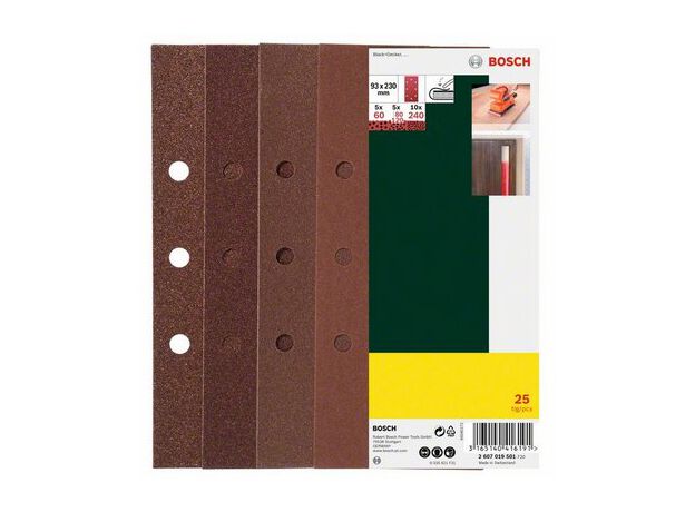 SCHUREN/POLIJSTEN MP  (SCHUURPAPIERSET VLAK PERF 93X230 25, 2 image