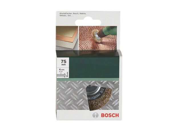 BORSTELS MP  (VLAKSTAALBORSTEL GEGOLFD DRAAD, BRASS COATING,, 2 image