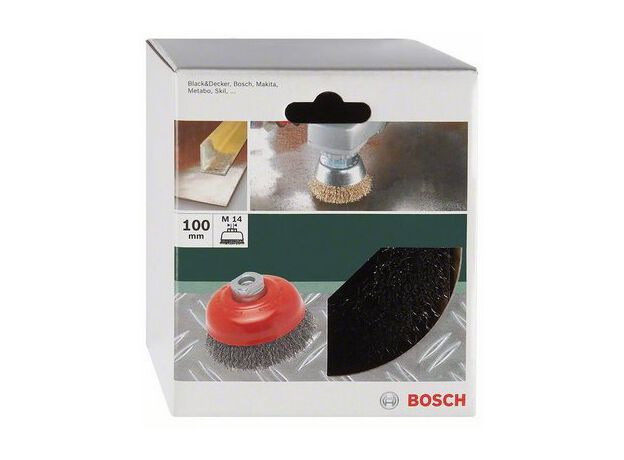 BORSTELS MP  (KOMSTAALBORSTEL GEGOLFD DRAAD, , Ø 100 MM, M14, 2 image