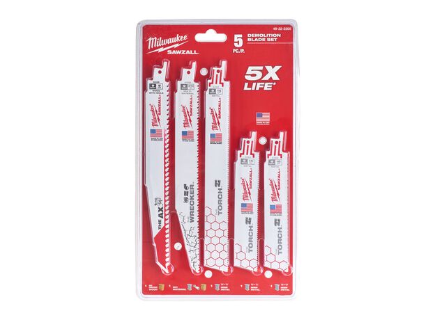 MILW. Set Sawzall ® reciprozaagbladen. 5 stuks., 2 image