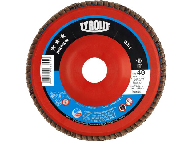 Tyrolit Premium*** Lamellerschijf voor haakse slijpers 27N 1, 3 image