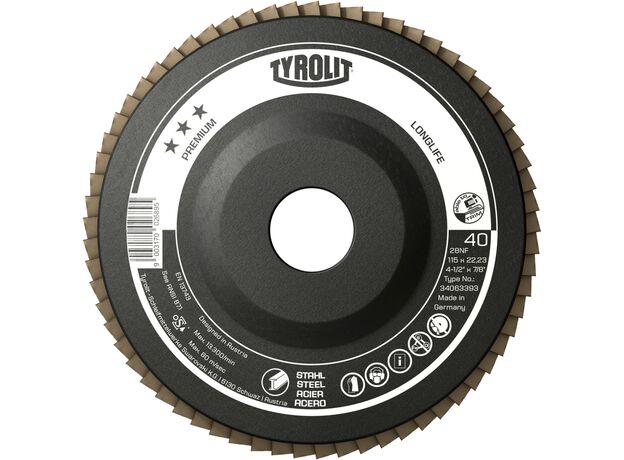 Tyrolit Premium*** Lamellerschijf voor haakse slijpers 28NF, 3 image