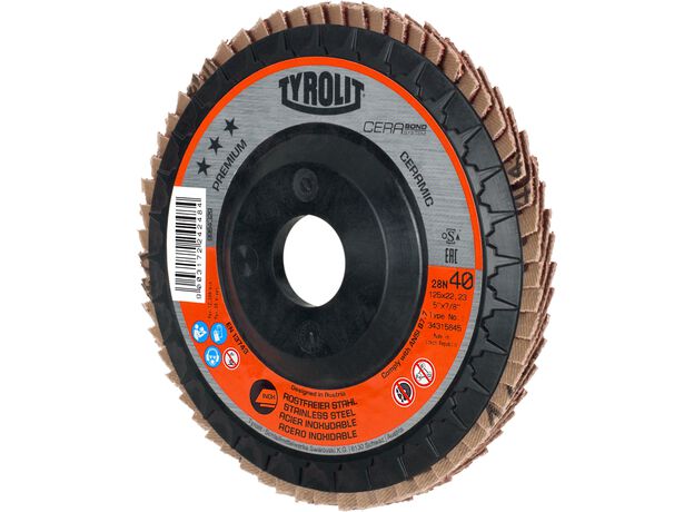 Tyrolit PREMIUM*** Lamellenschijf CERABOND Voor roestvrij st, 4 image