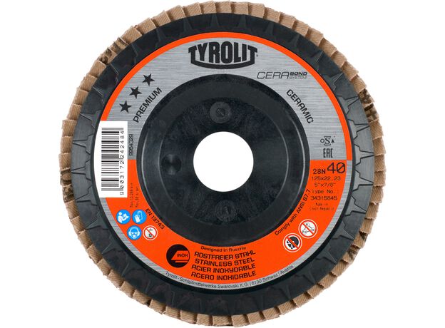 Tyrolit PREMIUM*** Lamellenschijf CERABOND Voor roestvrij st, 3 image