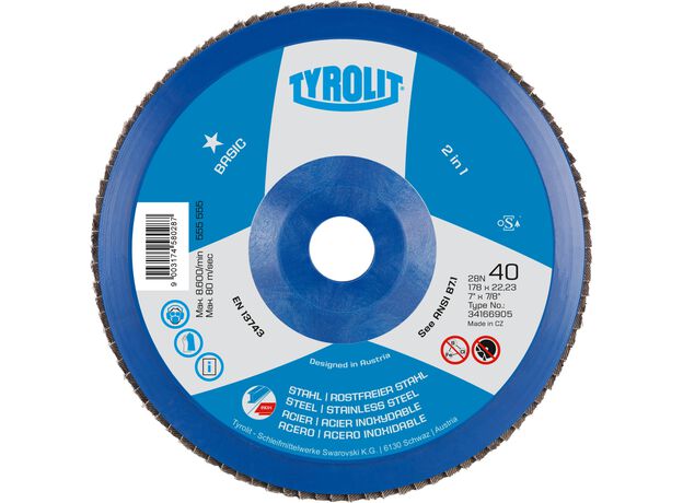 Tyrolit BASIC* Lamellenschijf 2-in-1 voor staal en roestvrij, 3 image
