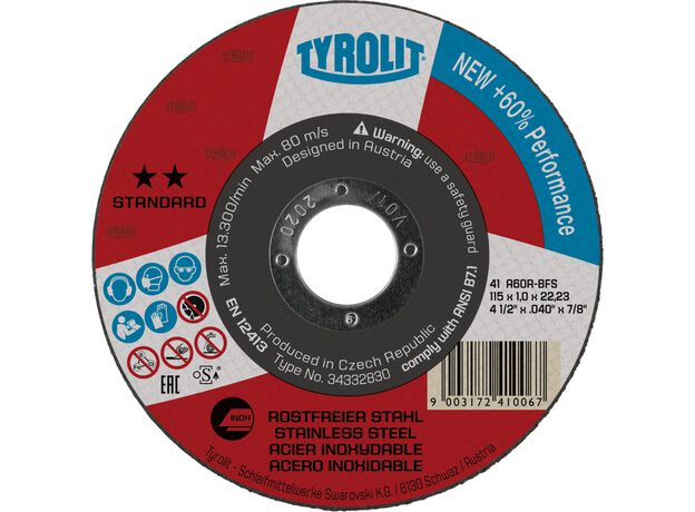 Tyrolit Standard** Doorslijpschijf voor haakse slijpers 41 1, 2 image