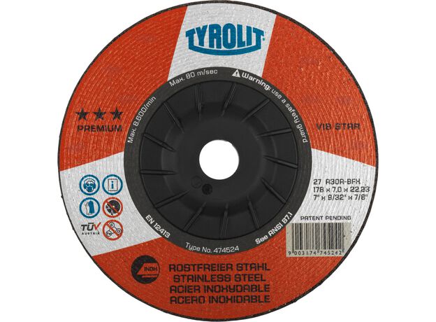 Tyrolit Premium*** Afbraamschijf voor haakse slijpers 27V 17, 2 image