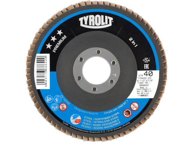 Tyrolit Premium*** Lamellerschijf voor haakse slijpers 27A 1, 3 image