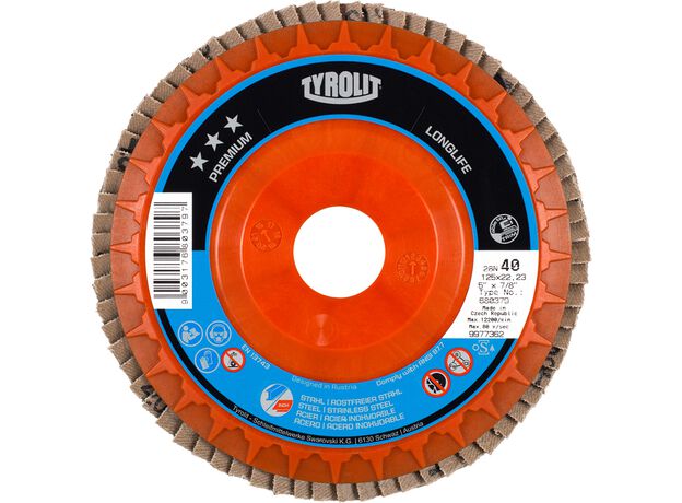 Tyrolit PREMIUM*** Lamellenschijf LONGLIFE voor staal en roe, 4 image
