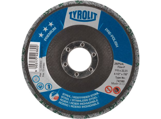 Tyrolit Premium*** Pre-polish schijf voor haakse slijpers 28, 4 image