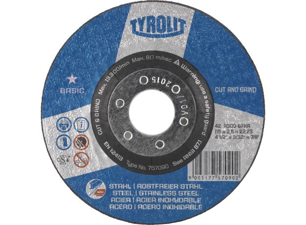 Tyrolit Basic* Afbraamschijf voor haakse slijpers 27CC 125x2, 3 image