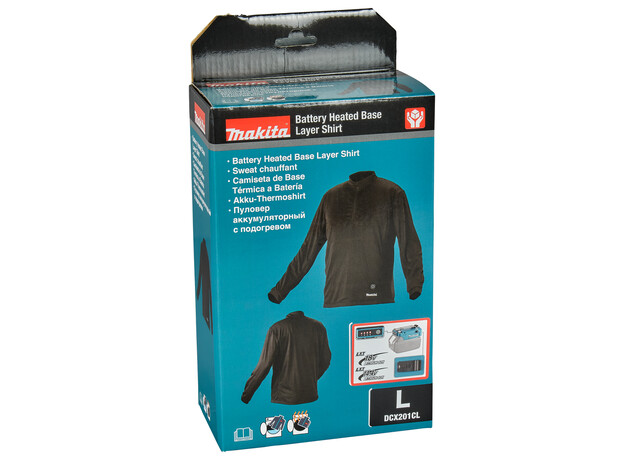 MAKITA Verwarmd ondershirt met rits L, 7 image
