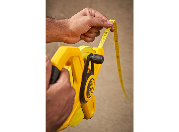 Landmeter Fiberglas 60m - 12,7mm open kast, 7 image