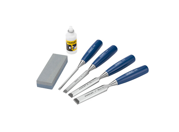 Houtbeitelset 6-delig (6, 12, 18, 25 mm + olie & slijpsteen), 2 image