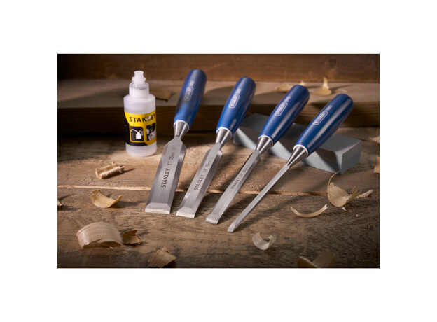 Houtbeitelset 6-delig (6, 12, 18, 25 mm + olie & slijpsteen), 4 image